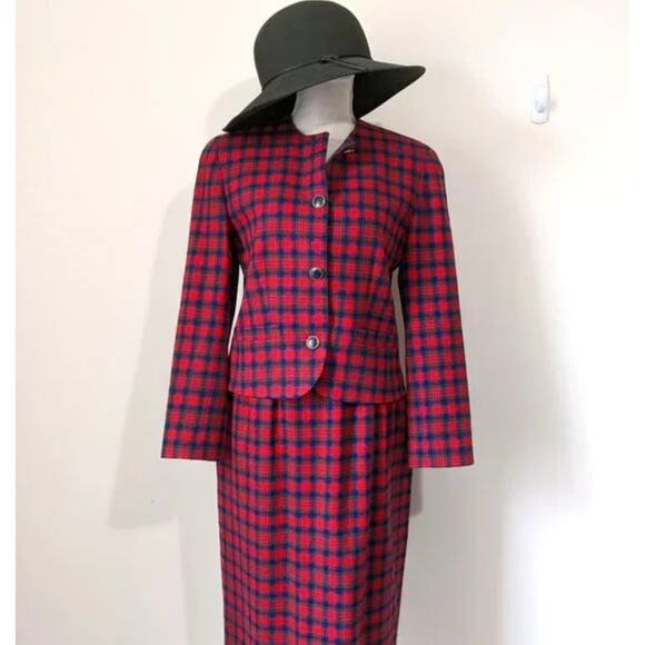 Vintage Pendleton Tartan Skirt Set - Picture 2 of 11